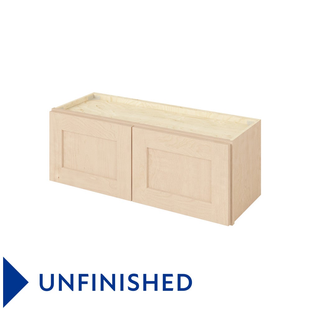 33"W x 12"H Wall Cabinet with Double Doors in Catalina Unfinished