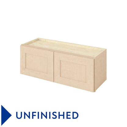 33"W x 12"H Wall Cabinet with Double Doors in Catalina Unfinished