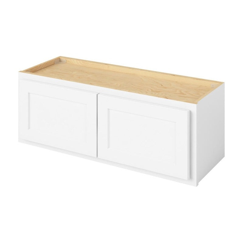 33"W x 12"H Wall Cabinet with Double Doors in Hatteras Polar White