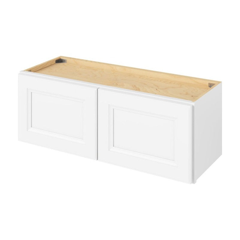 33"W x 12"H Wall Cabinet with Double Doors in Maui Polar White