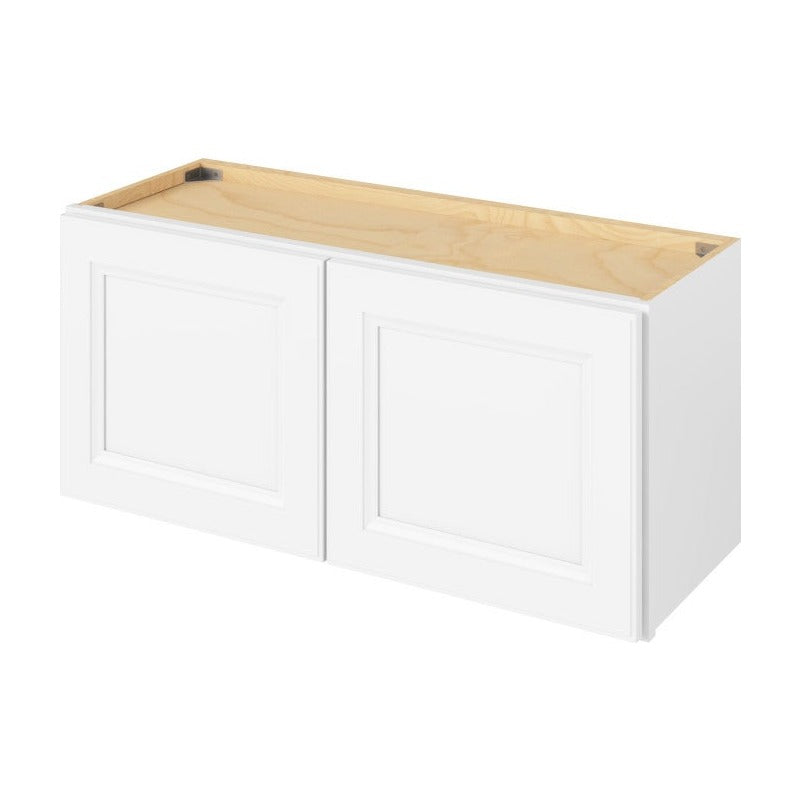 33"W x 15"H Wall Cabinet with Double Doors in Maui Polar White