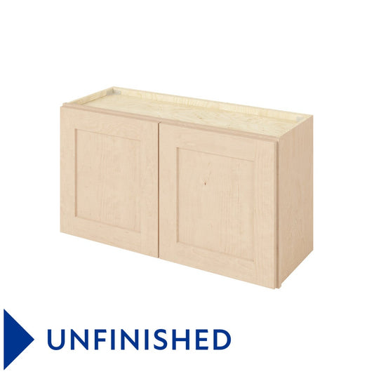 33"W x 18"H Wall Cabinet with Double Doors in Catalina Unfinished