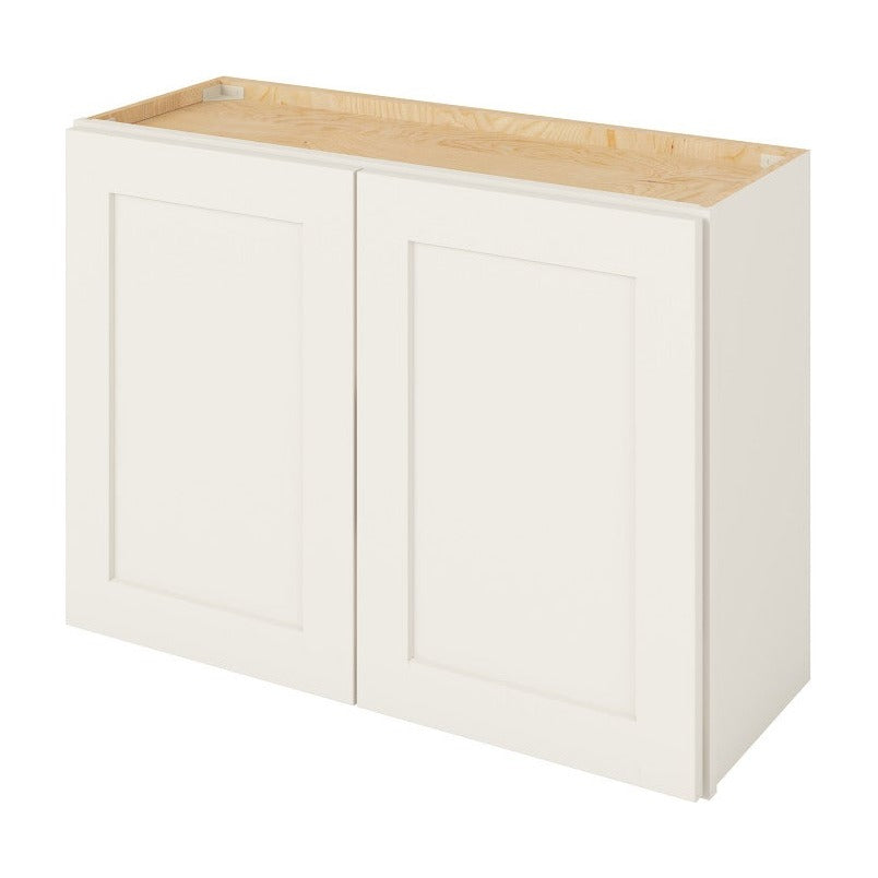 33"W x 24"H Wall Cabinet with Double Doors and One Shelf in Catalina Shell White