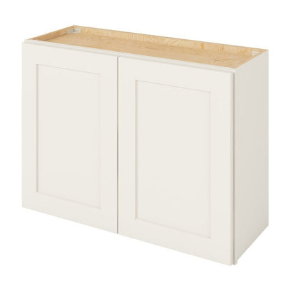 33"W x 24"H Wall Cabinet with Double Doors and One Shelf in Catalina Shell White