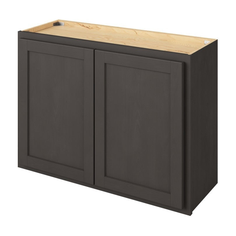 33"W x 24"H Wall Cabinet with Double Doors and One Shelf in Hatteras Slate
