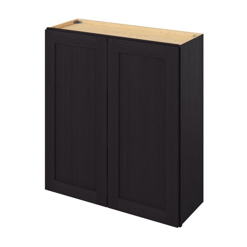 33"W x 30"H Wall Cabinet with Double Doors and Two Shelves in Catalina Espresso