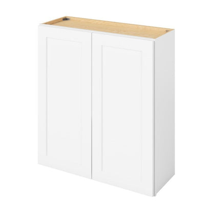 33"W x 30"H Wall Cabinet with Double Doors and Two Shelves in Catalina Polar White