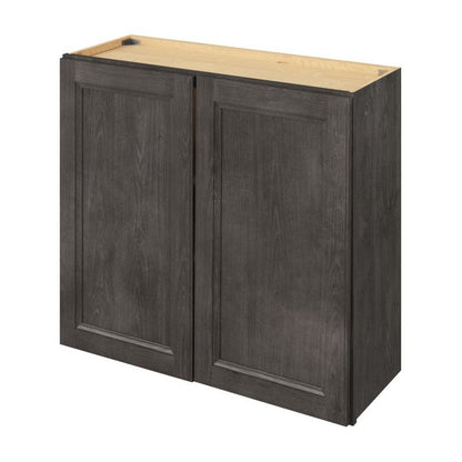 33"W x 30"H Wall Cabinet with Double Doors and Two Shelves in Maui Slate