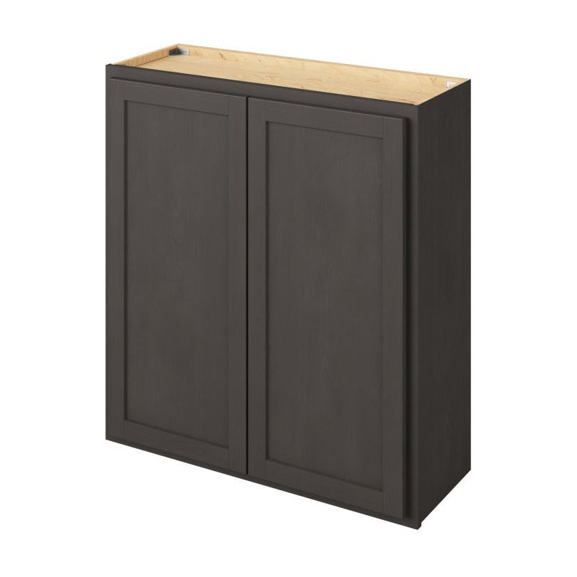 33"W x 36"H Wall Cabinet with Double Doors and Two Shelves in Hatteras Slate