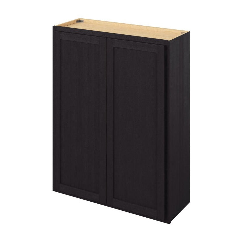 33"W x 42"H Wall Cabinet with Double Doors and Three Shelves in Hatteras Espresso