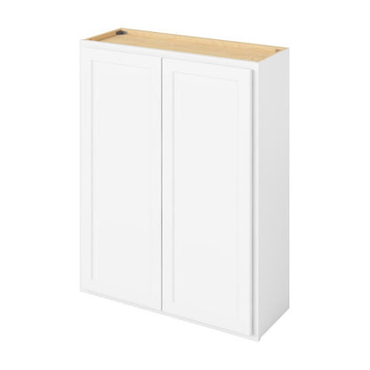 33"W x 42"H Wall Cabinet with Double Doors and Three Shelves in Hatteras Polar White