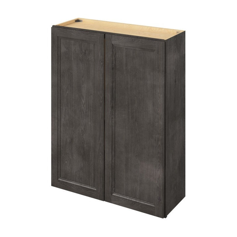 33"W x 42"H Wall Cabinet with Double Doors and Three Shelves in Maui Slate