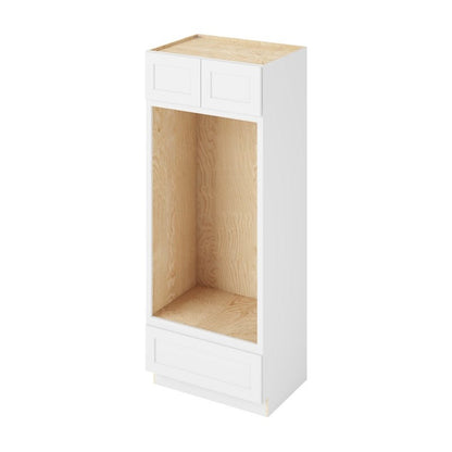 33"W x 84"H Double Oven Cabinet with Double Doors and One Drawer in Catalina Polar White