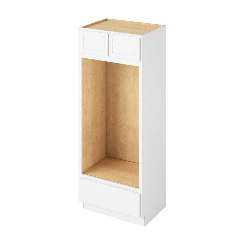 33"W x 84"H Double Oven Cabinet with Double Doors and One Drawer in Hatteras Polar White