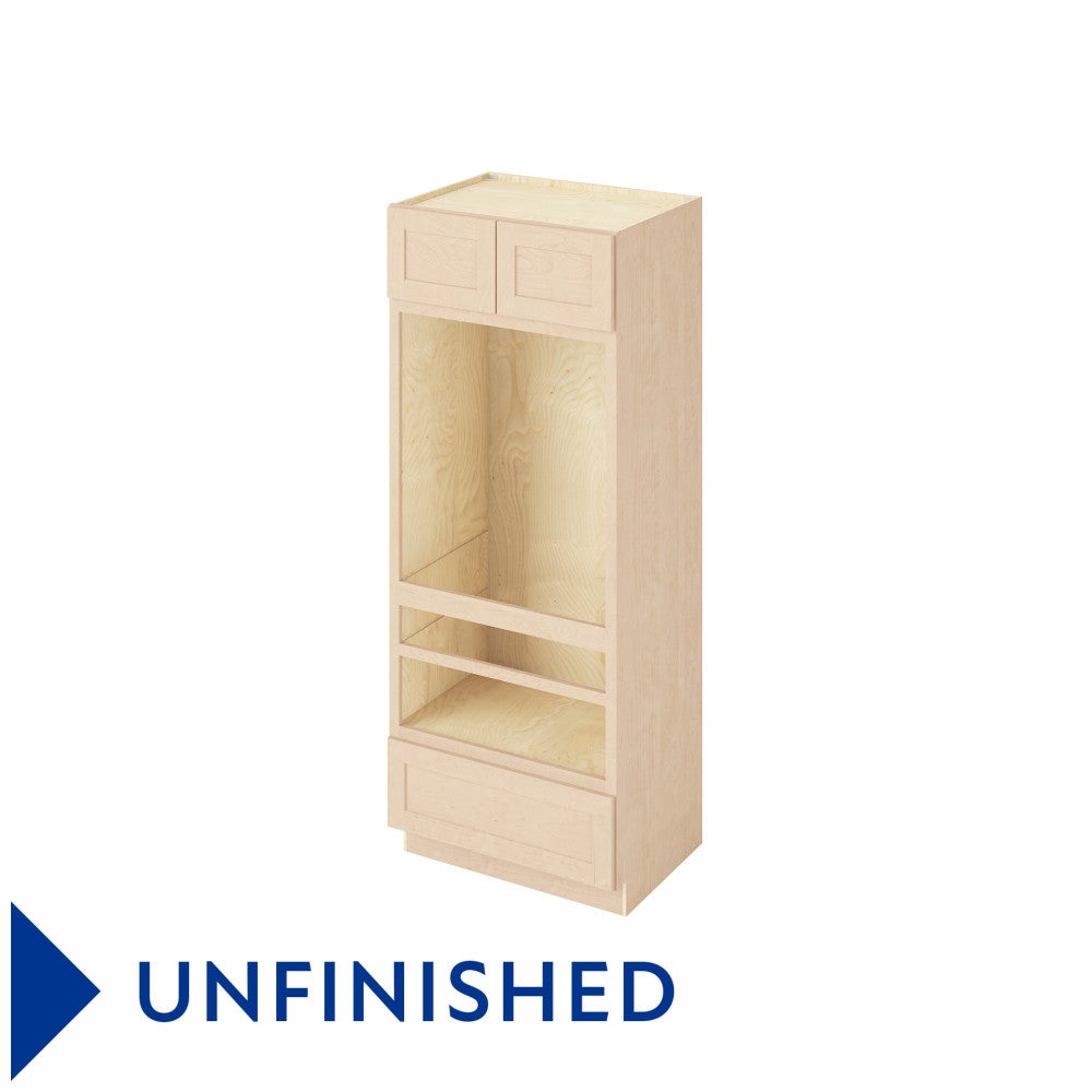 33"W x 84"H Universal Double Oven Cabinet with Double Doors and One Drawer in Catalina Unfinished