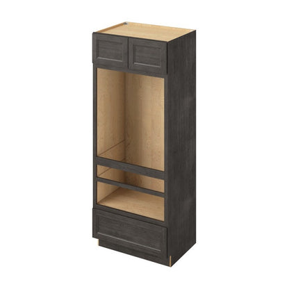 33"W x 84"H Universal Double Oven Cabinet with Double Doors and One Drawer in Maui Slate