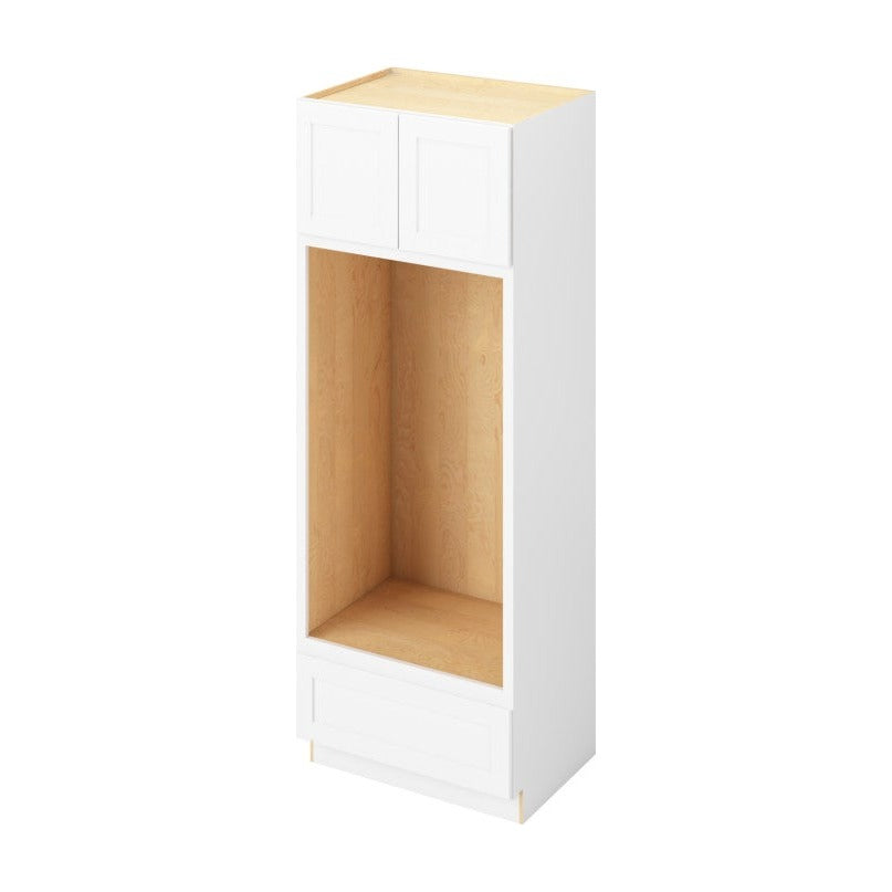33"W x 90"H Double Oven Cabinet with Double Doors and One Drawer in Catalina Polar White