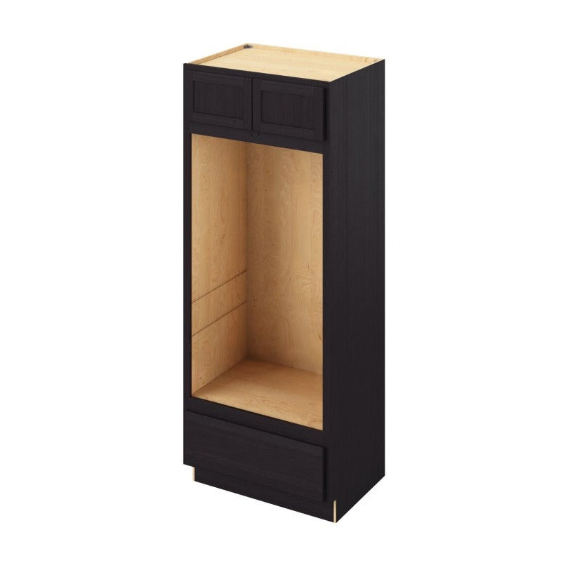 33"W x 90"H Double Oven Cabinet with Double Doors and One Drawer in Hatteras Espresso