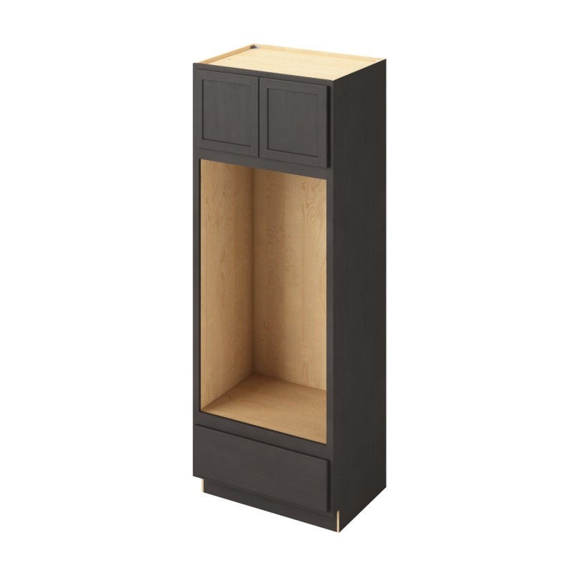 33"W x 90"H Double Oven Cabinet with Double Doors and One Drawer in Hatteras Slate