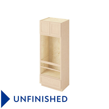 33"W x 90"H Universal Double Oven Cabinet with Double Doors and One Drawer in Catalina Unfinished