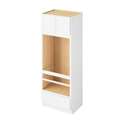 33"W x 90"H Universal Double Oven Cabinet with Double Doors and One Drawer in Hatteras Polar White