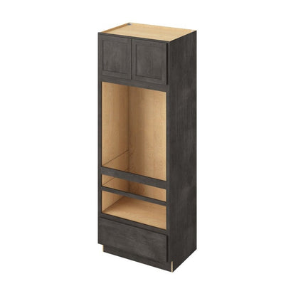 33"W x 90"H Universal Double Oven Cabinet with Double Doors and One Drawer in Hatteras Slate