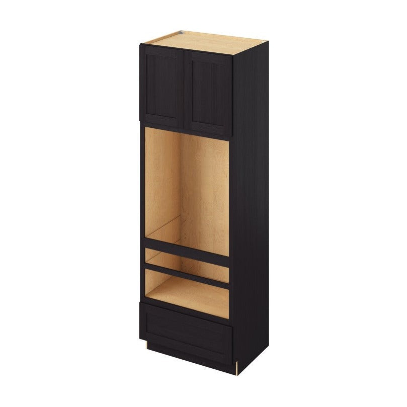33"W x 96"H Universal Double Oven Cabinet with Double Doors and One Drawer in Catalina Espresso