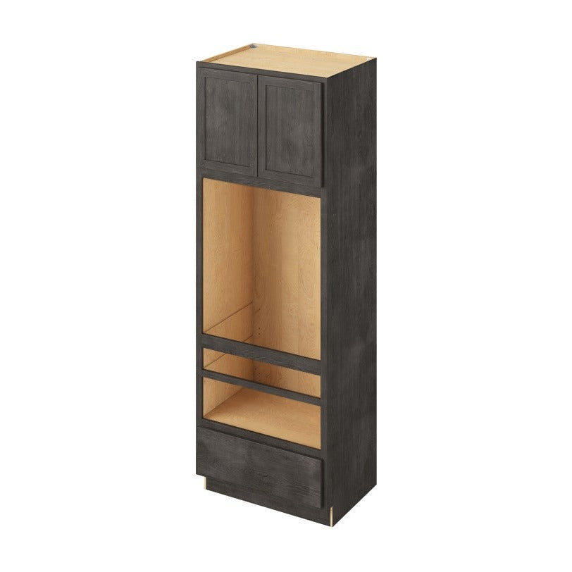 33"W x 96"H Universal Double Oven Cabinet with Double Doors and One Drawer in Hatteras Slate