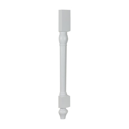 34.5"H Split Decorative Leg in Polar White