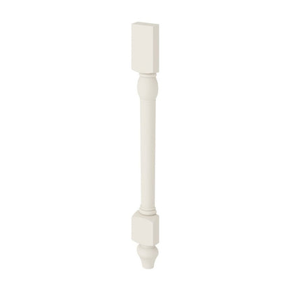 34.5"H Split Decorative Leg in Shell White