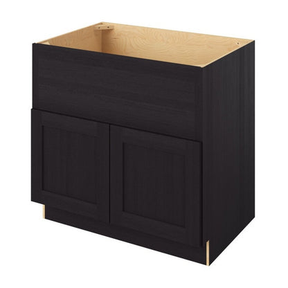 36"W Farmhouse Sink Base Cabinet with Double Doors in Catalina Espresso