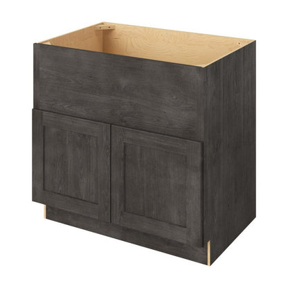 36"W Farmhouse Sink Base Cabinet with Double Doors in Catalina Slate