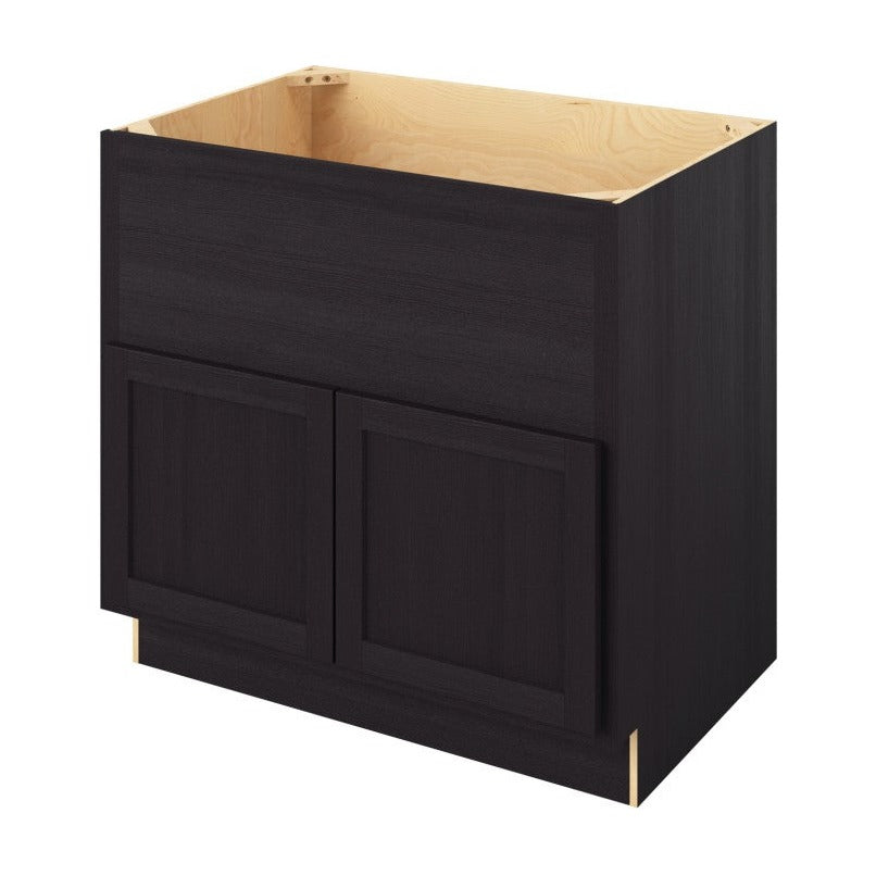 36"W Farmhouse Sink Base Cabinet with Double Doors in Hatteras Espresso