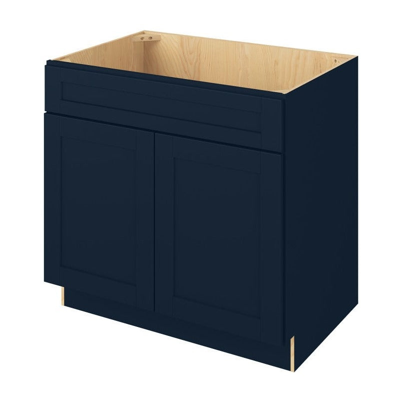 36"W Sink Base Cabinet with Double Doors in Catalina Nautical Blue