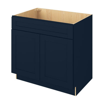 36"W Sink Base Cabinet with Double Doors in Catalina Nautical Blue