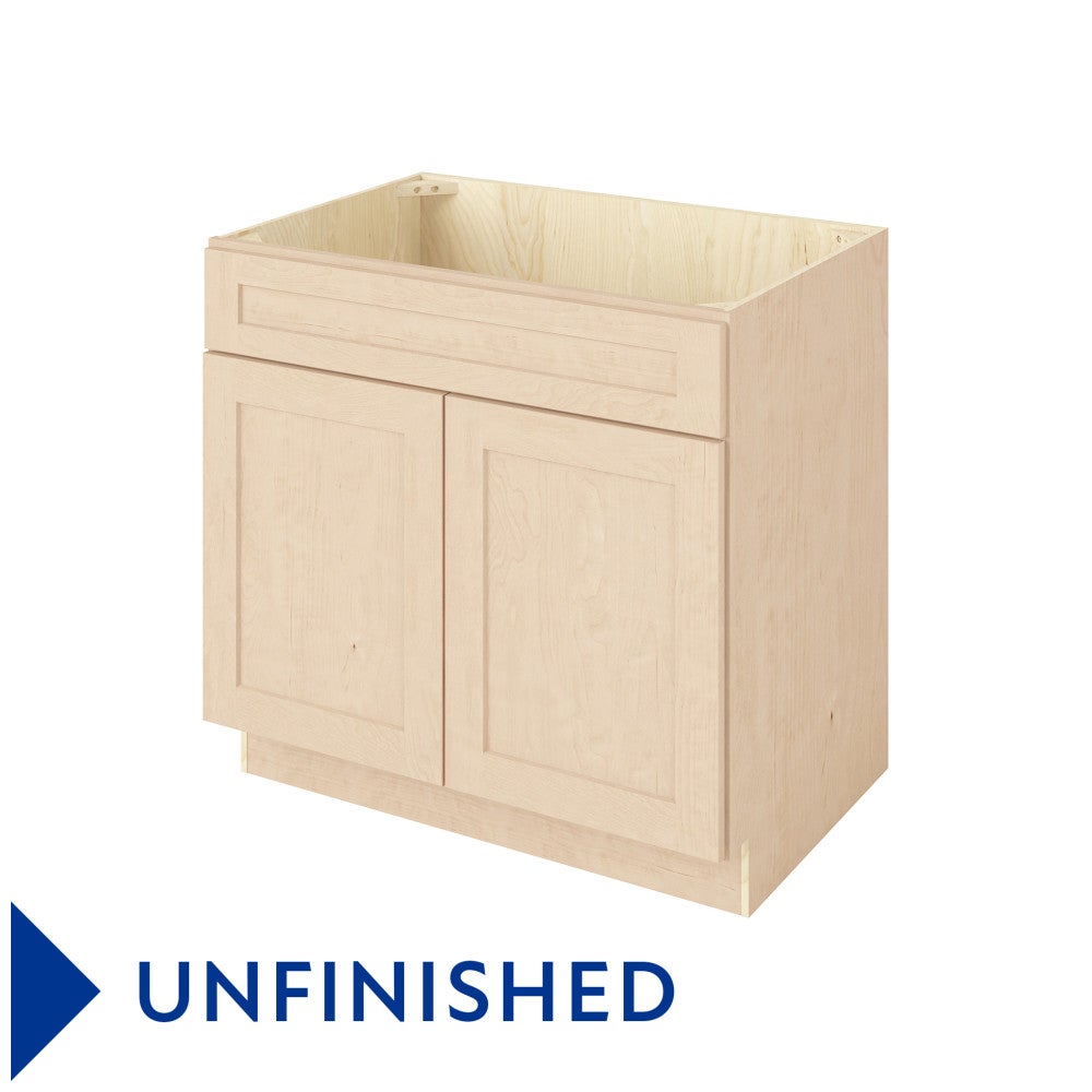 36"W Sink Base Cabinet with Double Doors in Catalina Unfinished