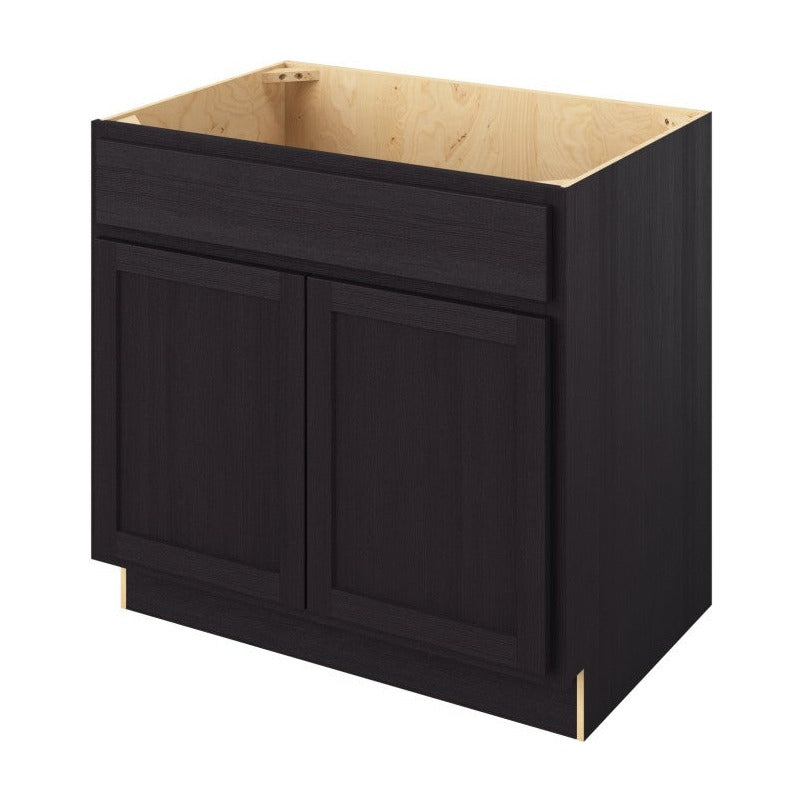 36"W Sink Base Cabinet with Double Doors in Hatteras Espresso