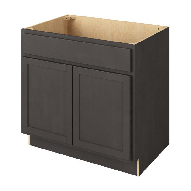 36"W Sink Base Cabinet with Double Doors in Hatteras Slate