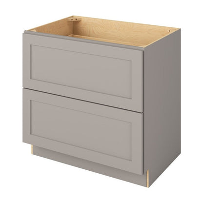 36"W Two Drawer Base Cabinet in Catalina Pebble Grey
