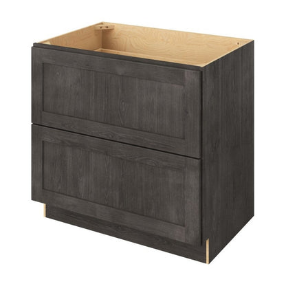 36"W Two Drawer Base Cabinet in Catalina Slate