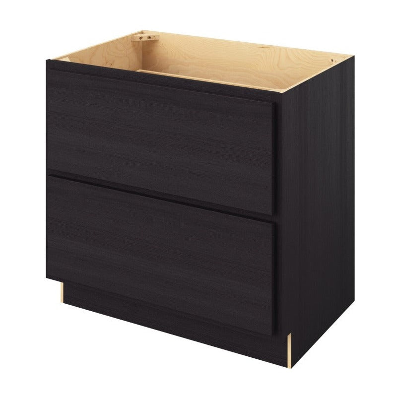 36"W Two Drawer Base Cabinet in Hatteras Espresso