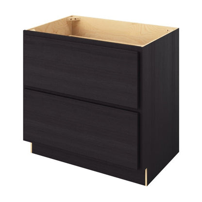 36"W Two Drawer Base Cabinet in Hatteras Espresso