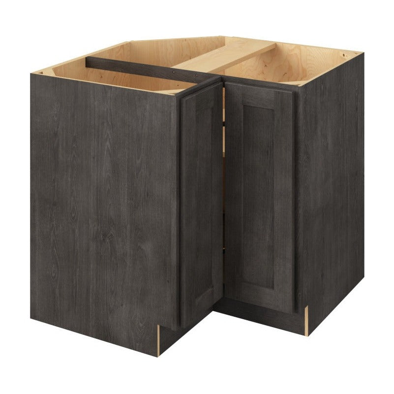 36"W Universal Corner Base Cabinet with Double Doors and One Shelf in Catalina Slate
