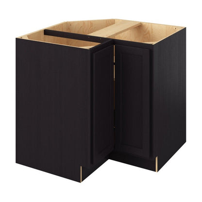 36"W Universal Corner Base Cabinet with Double Doors and One Shelf in Hatteras Espresso