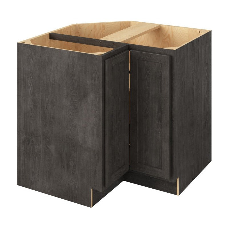 36"W Universal Corner Base Cabinet with Double Doors and One Shelf in Hatteras Slate
