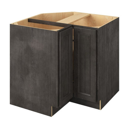 36"W Universal Corner Base Cabinet with Double Doors and One Shelf in Maui Slate