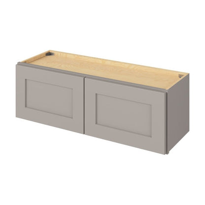 36"W x 12"H Wall Cabinet with Double Doors in Catalina Pebble Grey