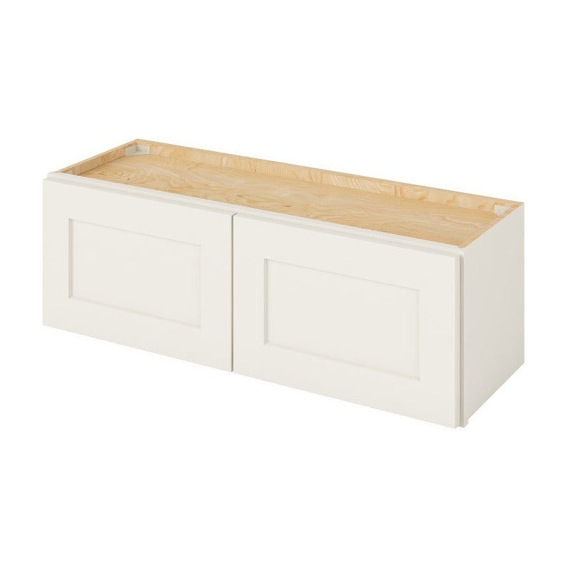 36"W x 12"H Wall Cabinet with Double Doors in Catalina Shell White