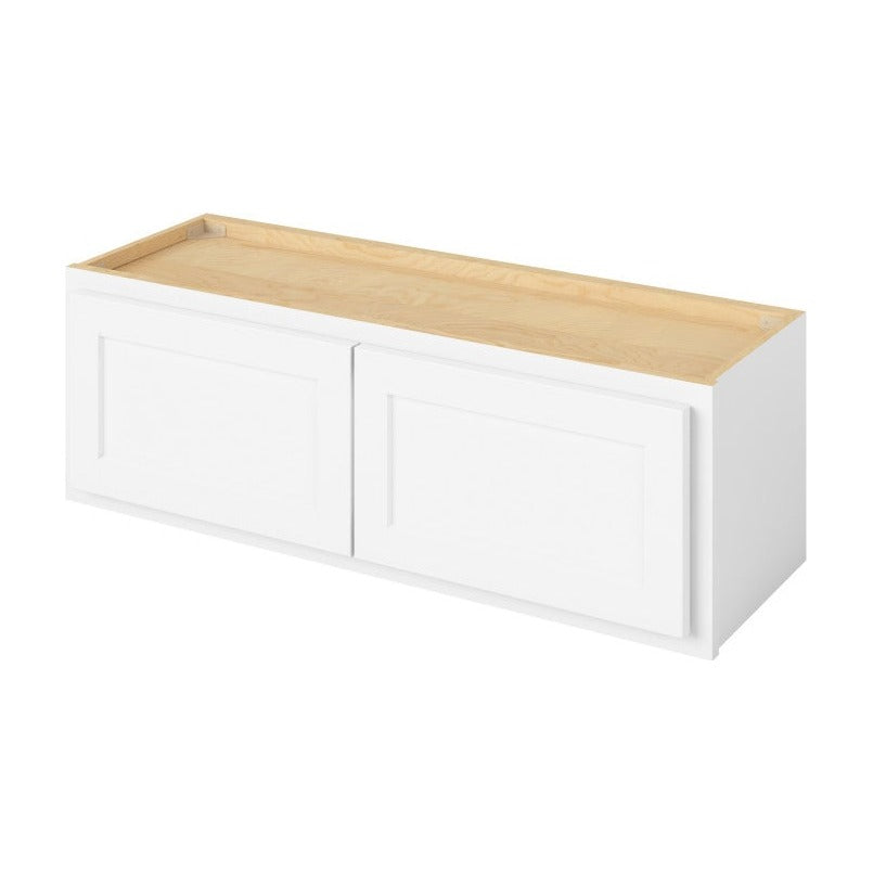 36"W x 12"H Wall Cabinet with Double Doors in Hatteras Polar White