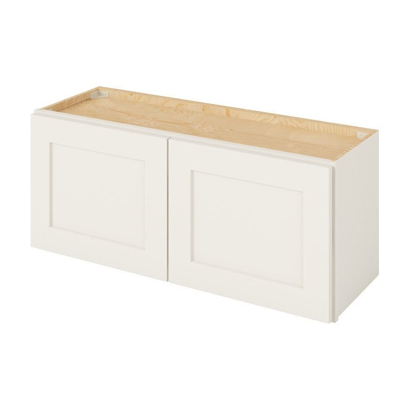 36"W x 15"H Wall Cabinet with Double Doors in Catalina Shell White